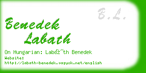 benedek labath business card